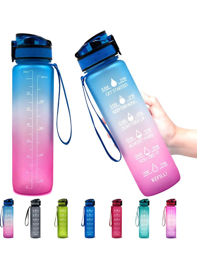 Sports Water Bottle With Time Marker 29.5x7.5cm