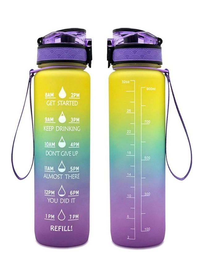 Sports Water Bottle With Time Marker 29.5x7.5cm