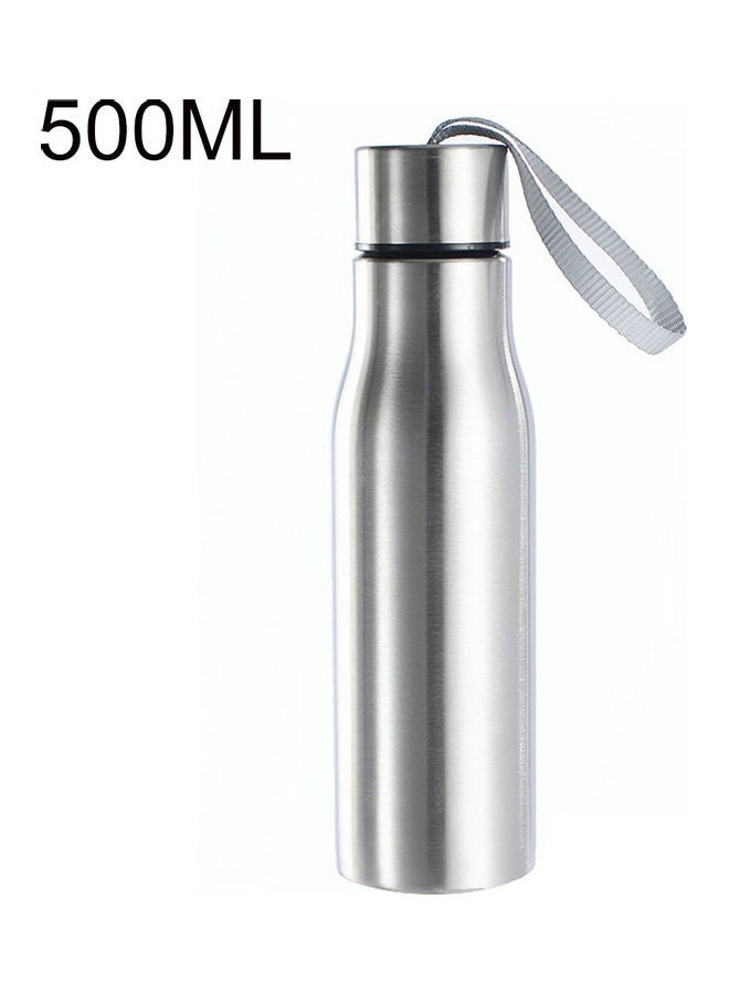 500/750ml Portable Stainless Steel Water Cup Beer Drink Bottle with Tote Rope 20*10*20cm