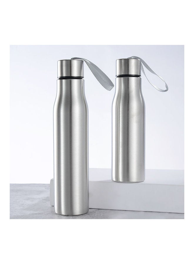 500/750ml Portable Stainless Steel Water Cup Beer Drink Bottle with Tote Rope 20*10*20cm