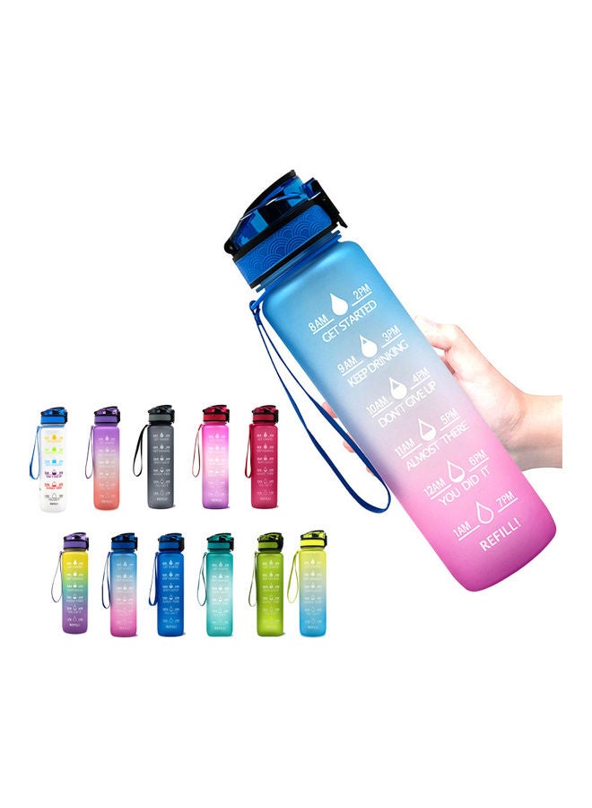 Sports Water Bottle With Time Marker 29.5x7.5cm