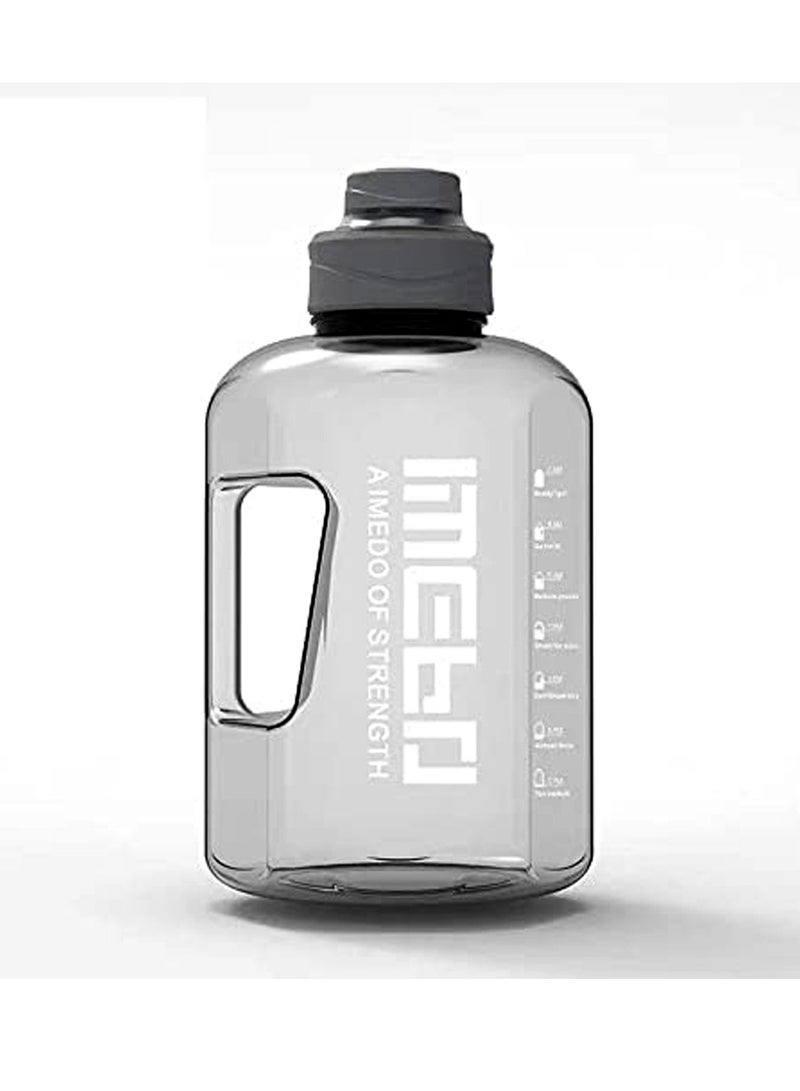 LIMOS 2.2L Motivational Water Bottle Wide Mouth with Time Marked to Drink More Daily(2200ml)