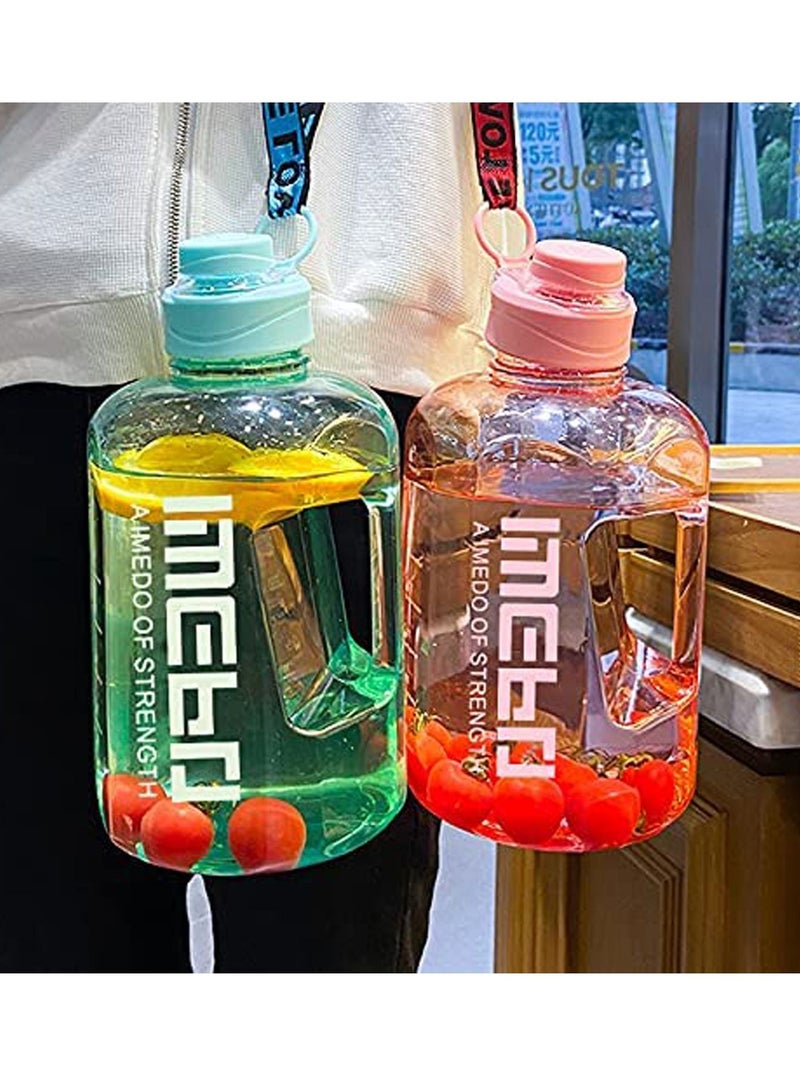 LIMOS 2.2L Motivational Water Bottle Wide Mouth with Time Marked to Drink More Daily(2200ml)