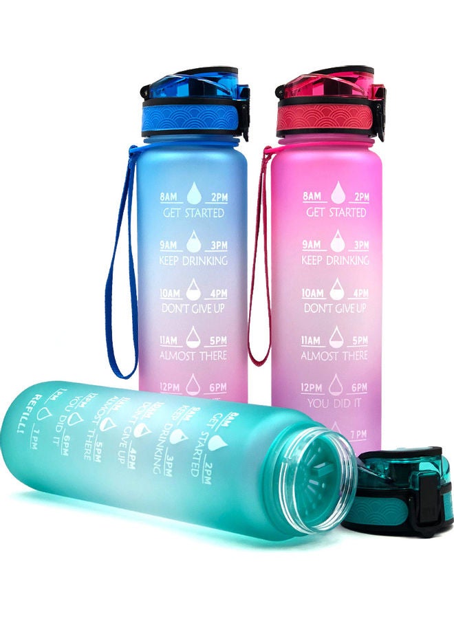 Sports Water Bottle With Time Marker BPA Free & Leak Proof 29.5 x 5 x 7.5cm