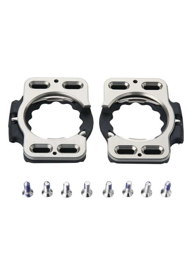 2-Piece Quick Release Aluminum Alloy Cleat Cover with Screws For Cycling