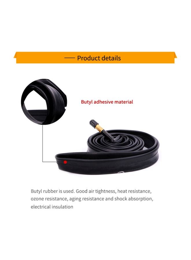 2-Piece Butyl Rubber Bicycle Inner Tube 11x5.2x5.4cm