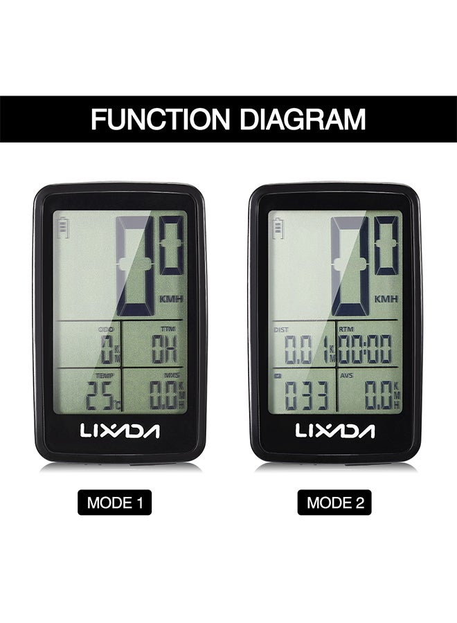 USB Rechargeable Wireless Cycling Speedometer