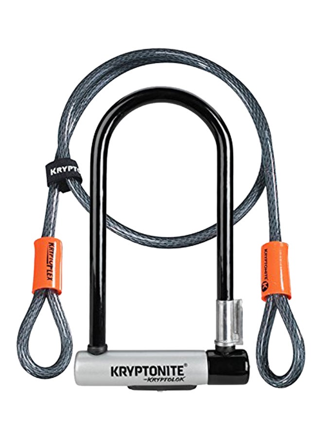 New-U Krypto Lok Series 2 Standard Bicycle U Lock With 4Ft Flex Bike Cable 2.9694X66.93166X2.9694inch