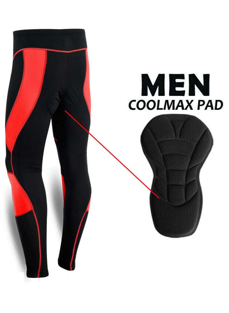 Mens Cycling Tights Coolmax Compression Padded Bicycle Bike Legging Trouser Pant
