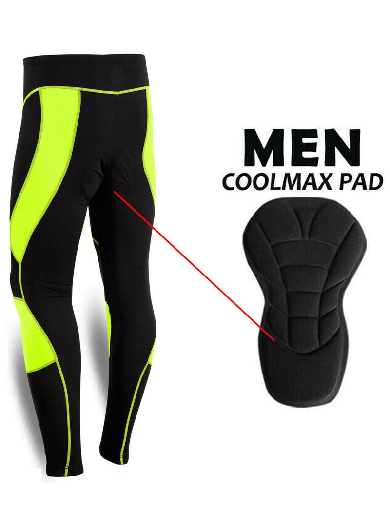 Men'S Cycling Tights Coolmax Compression Padded Bicycle Bike Legging Trouser Pant
