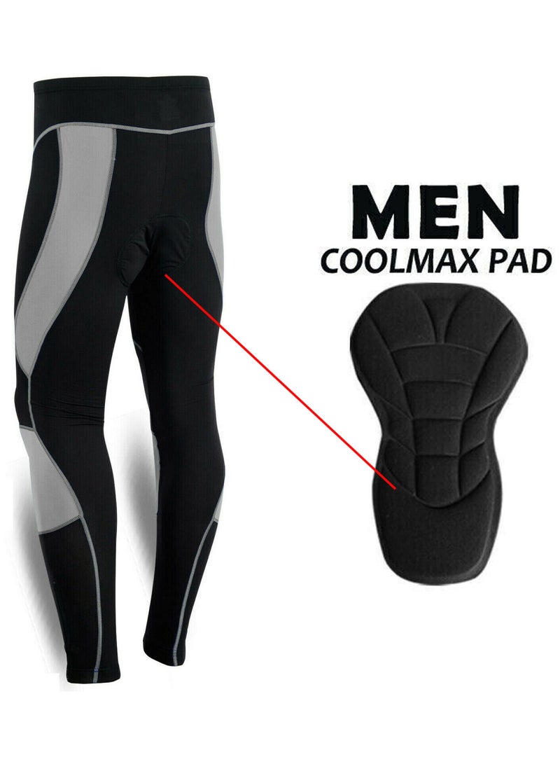 Mens Cycling Tights Coolmax Compression Padded Bicycle Bike Legging Trouser Pant