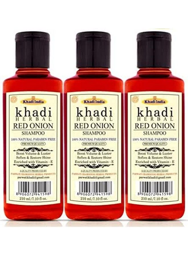 100% Pure & Natural Red Onion Shampoo L For Hair Growth & Control Hair Losses 630Ml (Pack Of 3).