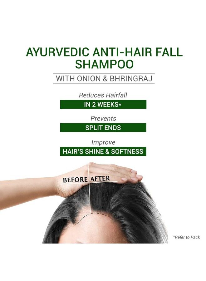 Ayurvedic Antihair Fall Shampoo Bhringraj Onion & 6 Ayurvedic Herbs Helps Control Hair Fall 500Ml