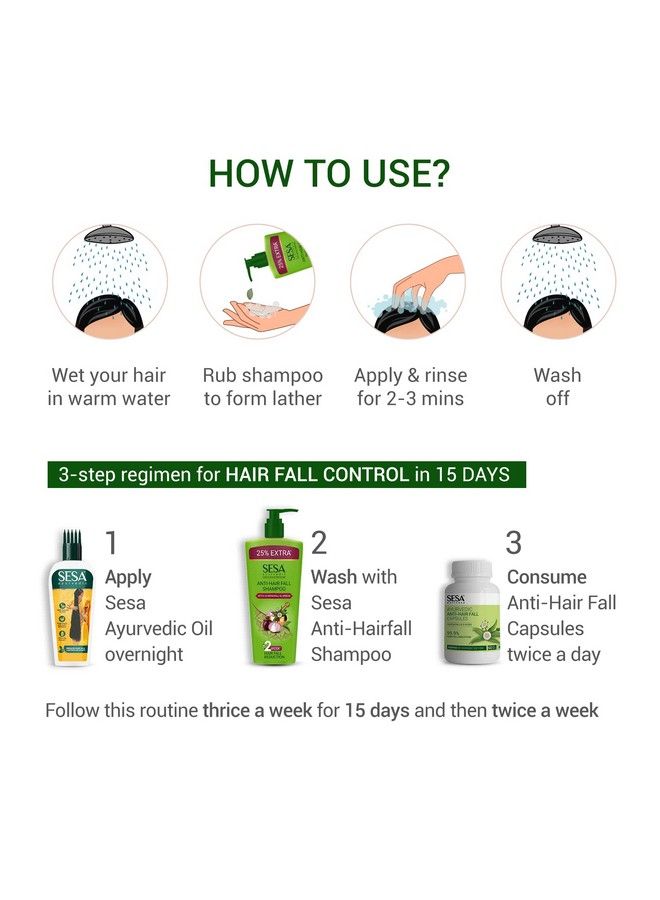 Ayurvedic Antihair Fall Shampoo Bhringraj Onion & 6 Ayurvedic Herbs Helps Control Hair Fall 500Ml