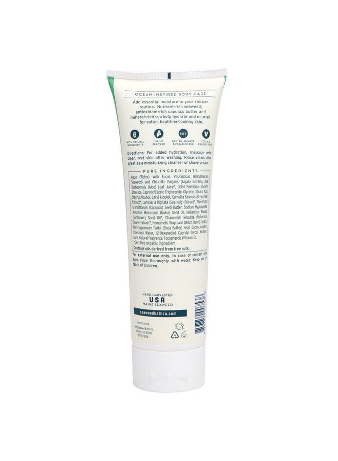 Hydrating Inshower Body Conditioner 8 Ounce Coconut Water Scent With Natural Bladderwrack Seaweed Vegan Paraben Free