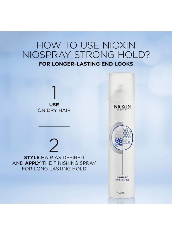 Niospray Strong Hold Hairspray Firm Hairspray For Fine Hair Provides A Long Lasting End Looks 10.6 Oz