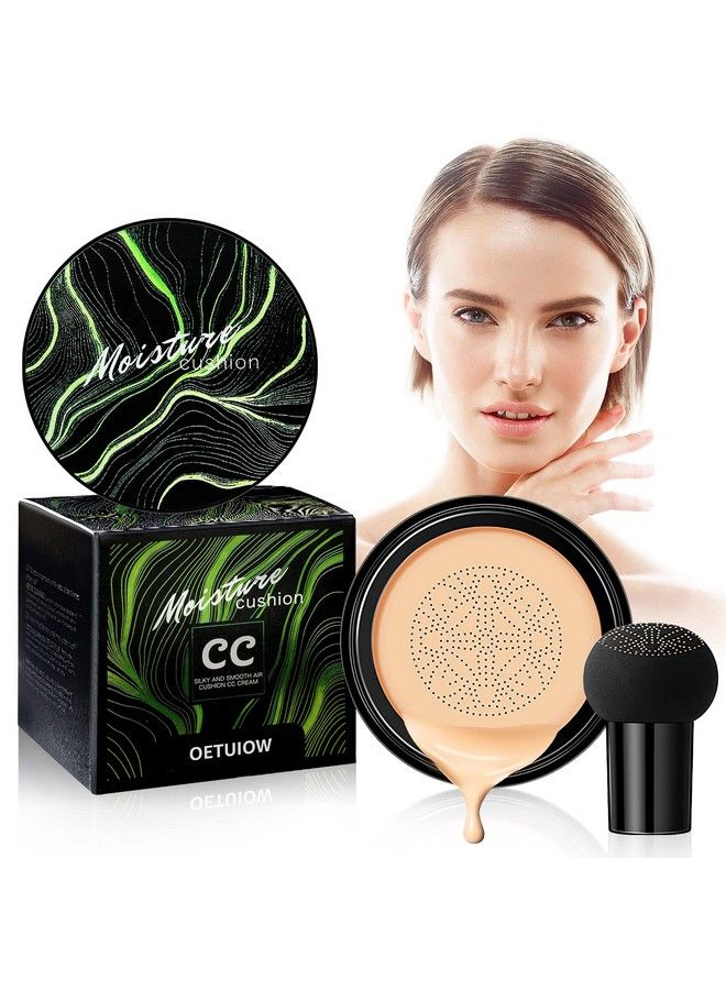 Mushroom Head Air Cushion Cc Cream Bb Cream Face Makeup Foundation For Mature Skin Moisturizing Concealer Brighten Longlasting Even Skin Tone For All Skin Types Buff Beige