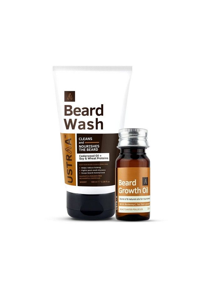 Beard Growth Oil 35 Ml And Beard Wash Woody 100 Ml