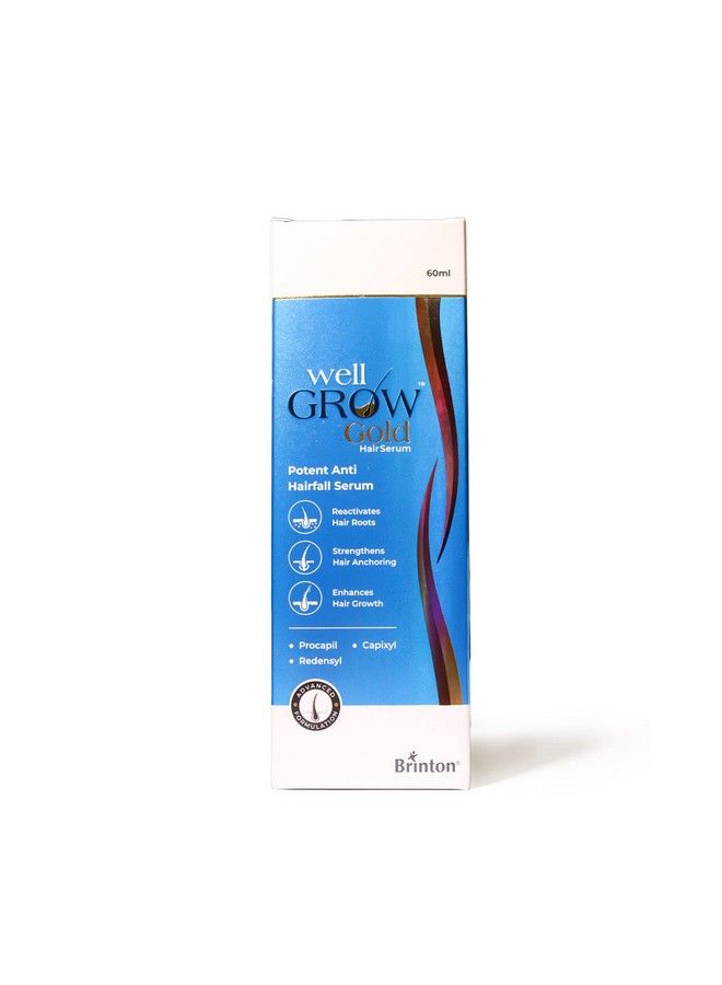 Wellgrow Gold Hair Serum For Hair Care Women Men (60Ml)