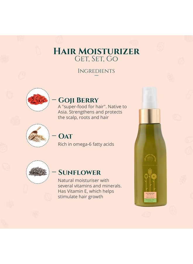 Hair Moisturizer Contains Goji Berry Oat And Sunflower Free Of Parabens Sulphates Mineral Oils And Other Harmful Chemicals 100 Ml