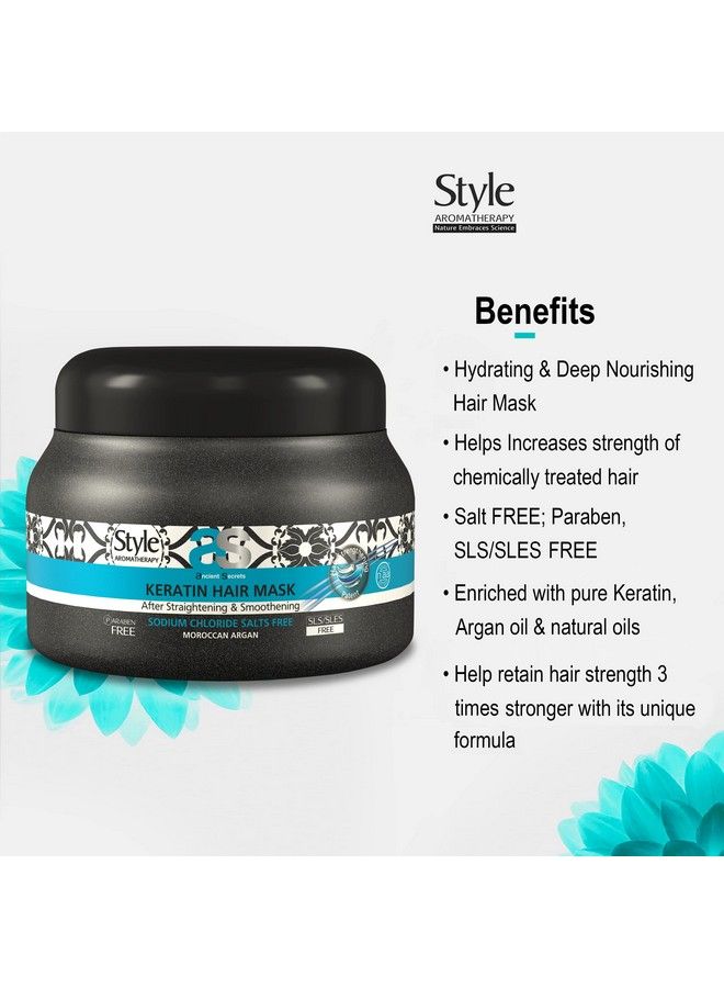 Professional Keratin Treatment Hair Mask Sls/Sles Free Salt Free Sulphate Free After Straightening & Smoothening 200 Ml