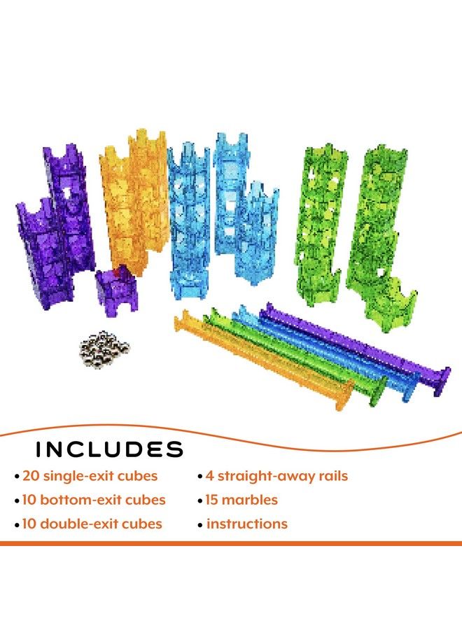Qbamaze Rails Creator Set The Next Generation Marble Maze Kids Toys Stem Marble Run Recommended For Ages 6+ Educational Gift For Boys And Girls