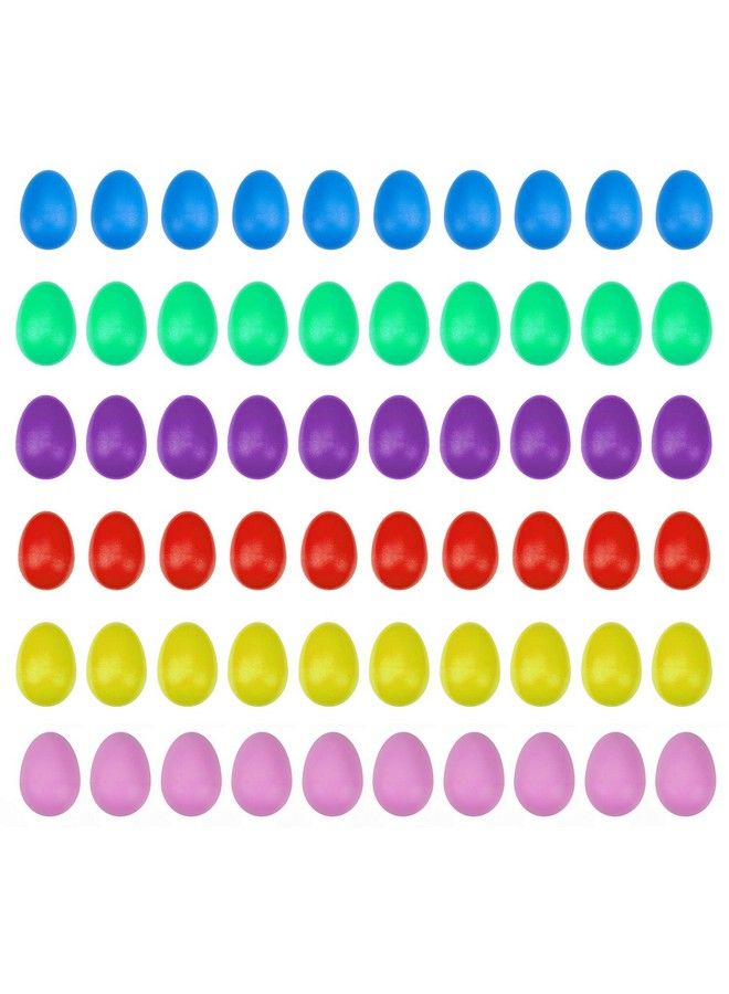 60 Pieces Plastic Egg Shakers Maracas Percussion Musical Eggs For Kid Toys Music Learning Diy Painting