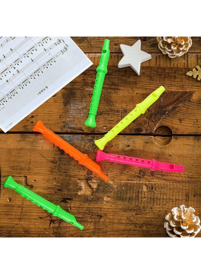 5.5 Inches Plastic Recorders Pack Of 12 Mixed Color Plastic Flute Musical Instruments Toy For Kid Party Favors Bag Stuffers Gift Musical Instrument Party Favor Bags Party Favors For Kids