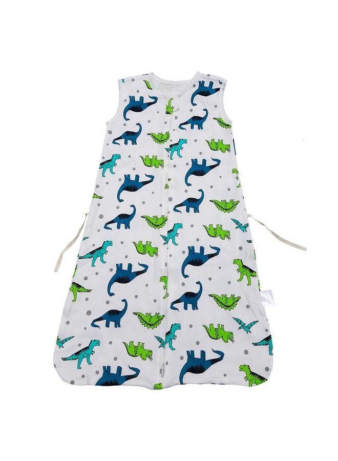 Baby 100% Cotton Sleeping Bag Split Swaddle Wearable Blanket For Boys And Girls 4 Season 612 Months (Green Dinosaur)