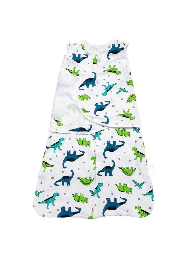 Baby 100% Cotton Sleeping Bag Split Swaddle Wearable Blanket For Boys And Girls 4 Season 612 Months (Green Dinosaur)