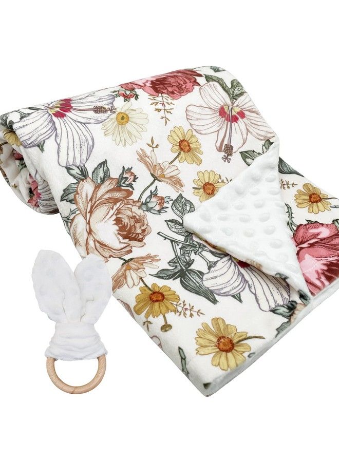 Baby Blankets For Boys Girls Soft Minky Blanket For Newborn Infant Toddler Used For Crib Stroller Nursery (Floral)