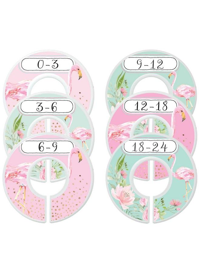 Nursery Closet Dividers Baby Girl Clothes Dividers Floral Flamingoes
