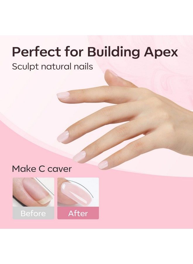 Builder Nail Gel Set 6 Colors Gel Builder 8In1 Jelly Nude Pink Hard Gel Builder Nail Strengthener Extension Gel Color Base Gel Rhinestone Nail Tips Glue Gel In A Bottle Gifts For Women