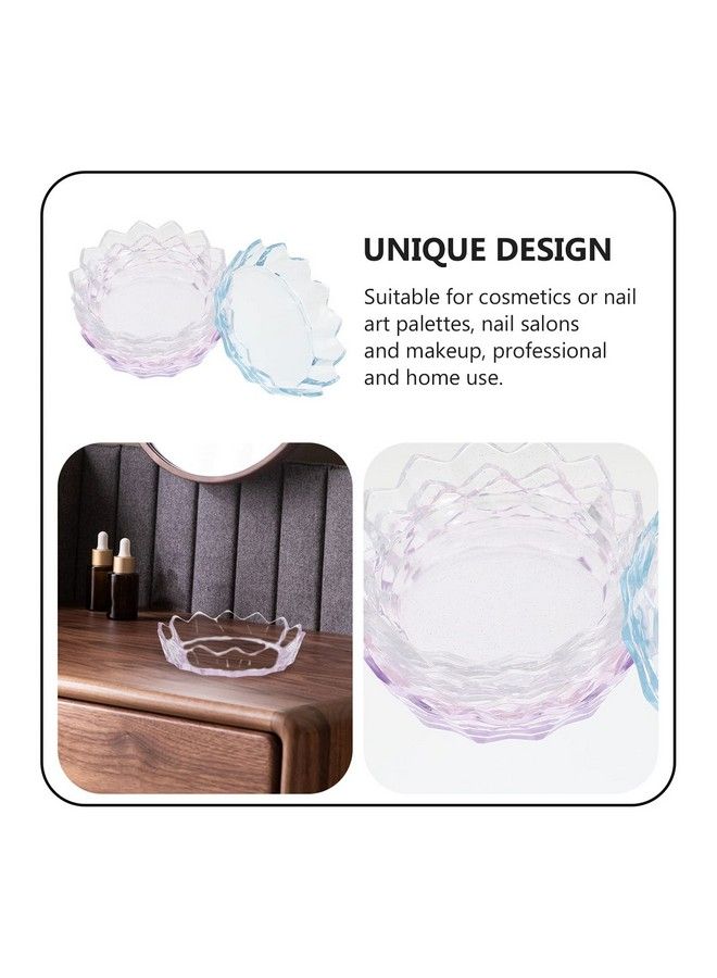 5Pcs Nail Art Palette Nail Art Pen Holder Nail Mixing Palette Polish Color Mixing Plate Uv Gel Brush Polish Pen Rest Storage Manicure Tool Supplies