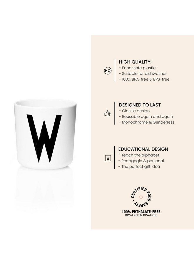 Melamine Sippy Cups For Baby 7 Oz Az ; Kids Cups Designed In Denmark Reusable Cup For Baby 6+ Month;Learning Cup Bpa/Bps Free ; Children Drinking Cup Dishwasher Safe Toddler Cup White