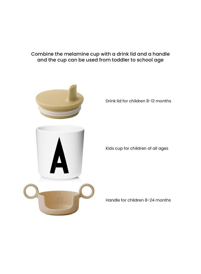 Melamine Sippy Cups For Baby 7 Oz Az ; Kids Cups Designed In Denmark Reusable Cup For Baby 6+ Month;Learning Cup Bpa/Bps Free ; Children Drinking Cup Dishwasher Safe Toddler Cup White