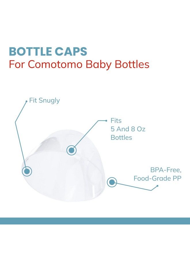 Baby Bottle Cap Lid For Comotomo 5 Ounce And 8 Ounce Silicone Bottles 3 Pack