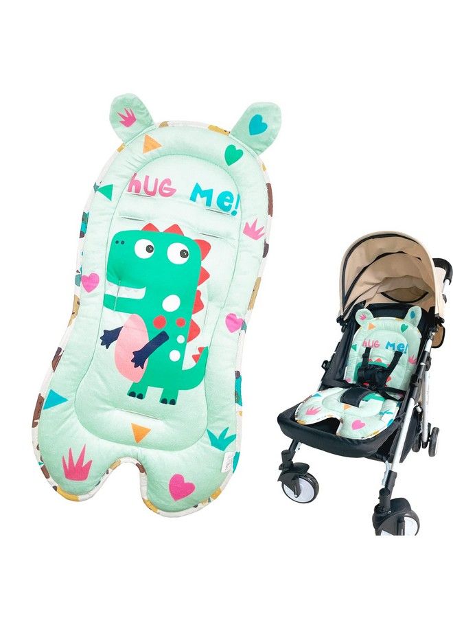 Baby Stroller Cushion Pad Breathable Toddler Stroller Liner Head Ultrasoft Infant Car Seat Insert Cushion Perfect For Car Seat Stroller Dinosaur