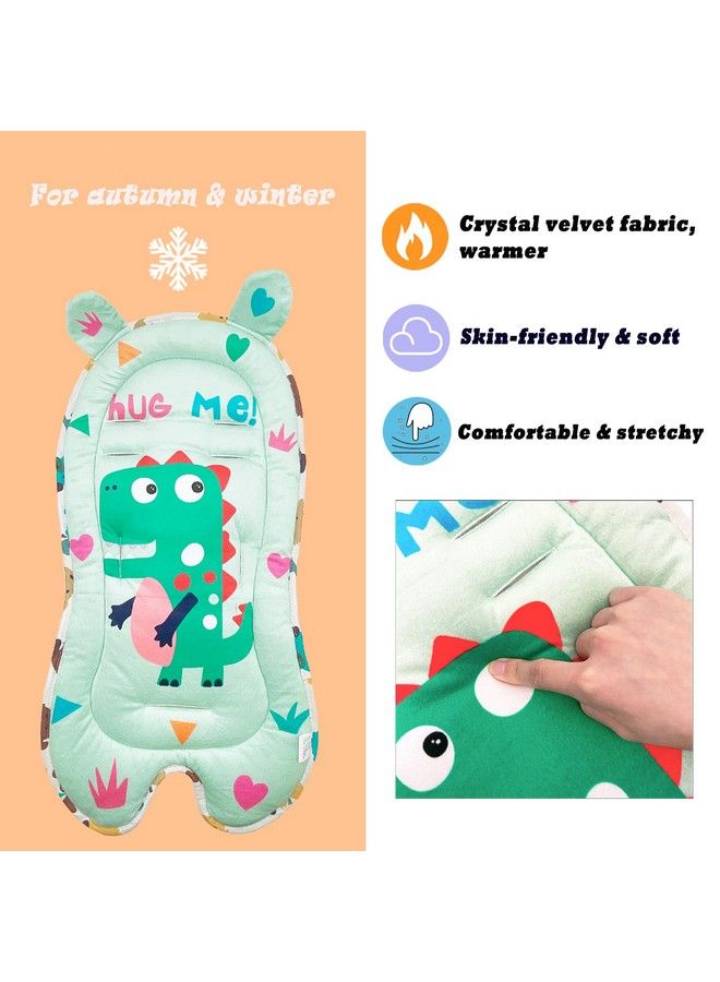 Baby Stroller Cushion Pad Breathable Toddler Stroller Liner Head Ultrasoft Infant Car Seat Insert Cushion Perfect For Car Seat Stroller Dinosaur