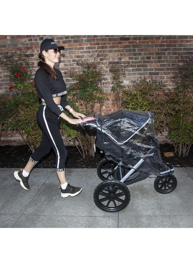Jogging Stroller Weather Shield Baby Rain Cover Universal Size To Fit Most Jogging Strollers Waterproof Windproof Ventilationprotection Pramvinyl Clear Plastic