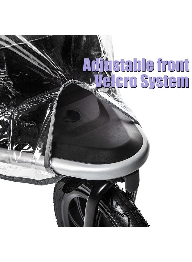Jogging Stroller Weather Shield Baby Rain Cover Universal Size To Fit Most Jogging Strollers Waterproof Windproof Ventilationprotection Pramvinyl Clear Plastic