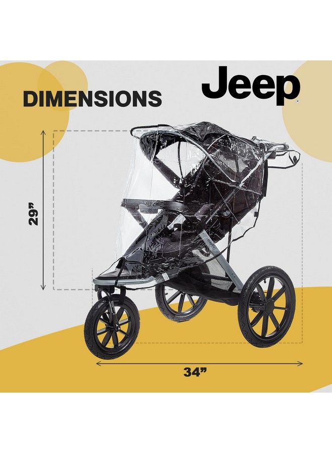 Jogging Stroller Weather Shield Baby Rain Cover Universal Size To Fit Most Jogging Strollers Waterproof Windproof Ventilationprotection Pramvinyl Clear Plastic
