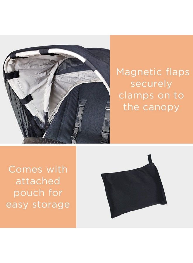 Stroller Sun Shade Universal Stroller Cover For Baby Sun Protection Large Stroller Shade Extender See Through Mesh Cover For Sun Blocks Uv Joggers & Stroller Accessories For Summer