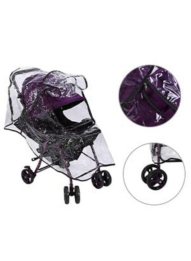 Baby Stroller Rain Cover Universal Pram Accessory Front Opening Rain Cover Pvc Transparent Waterproof Wind Rain Weather Shield Protector