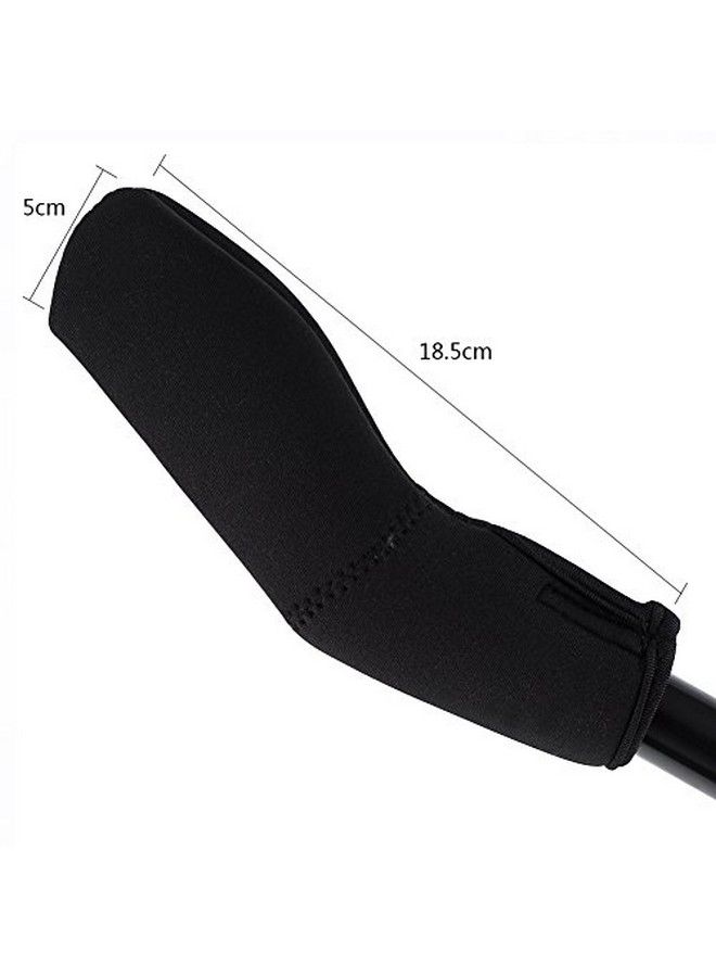 2Pcs/Pair Baby Stroller Armrest Cover Removable Zipper Crossbar Elastic Dustproof Protector Sleeve For Pushchair Pram Black