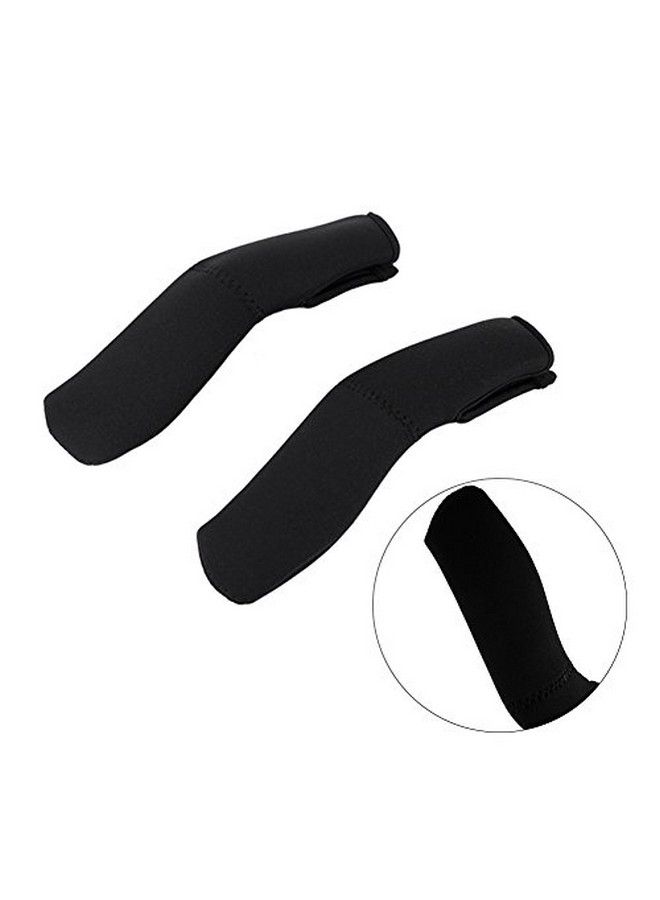 2Pcs/Pair Baby Stroller Armrest Cover Removable Zipper Crossbar Elastic Dustproof Protector Sleeve For Pushchair Pram Black