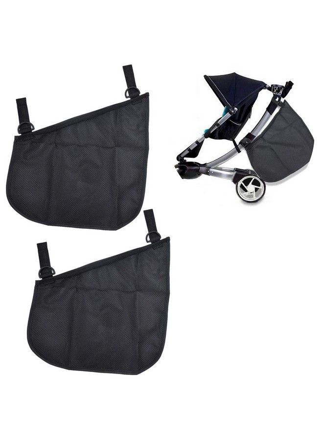 2 Pack Universal Side Sling Stroller Mesh Cargo Net And Organizer Extra Stroller Storage Space Nonslip And Adjustable Straps