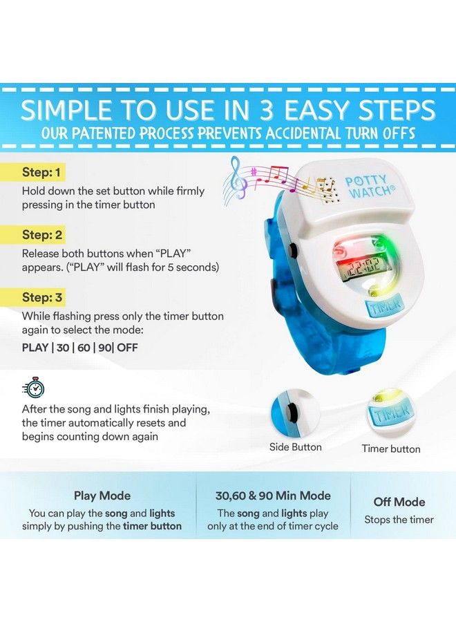The Original Potty Watch Makes Potty Training Easy & Fun Blue