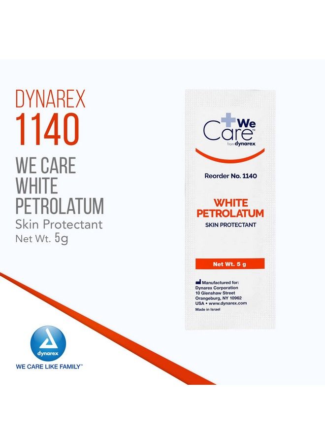 Dynarex White Petrolatum Petroleum Jelly Ointment To Help Prevent And Treat Skin Irritation Diaper Rash And Dryness White 144 Individual 5 Gram Foil Packs Dynarex White Petrolatum