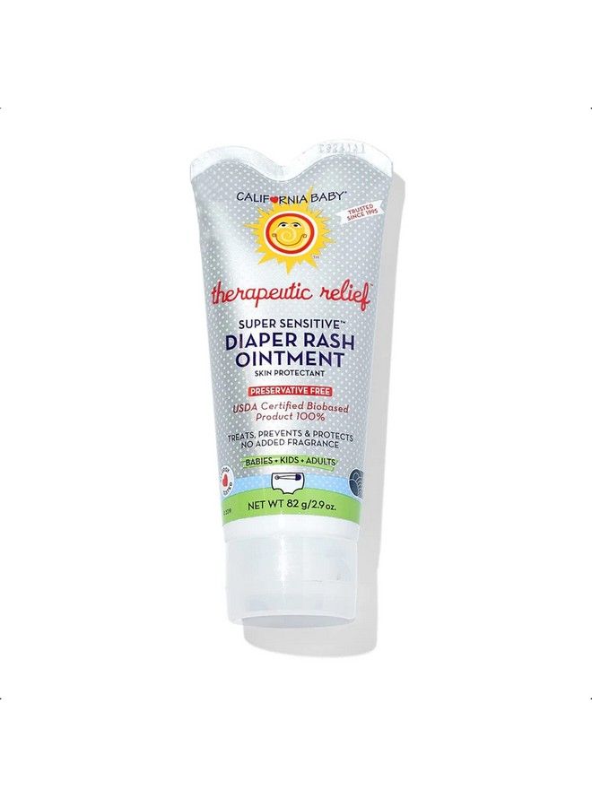 Super Sensitive Unscented Diaper Rash Ointment ; 100% Biobased (Usda Certified) ; No Added Fragrance ; Allergyfriendly ; Baby Diaper Rash Cream For Irritated & Sensitive Skin ; 82 G / 2.9 Oz.